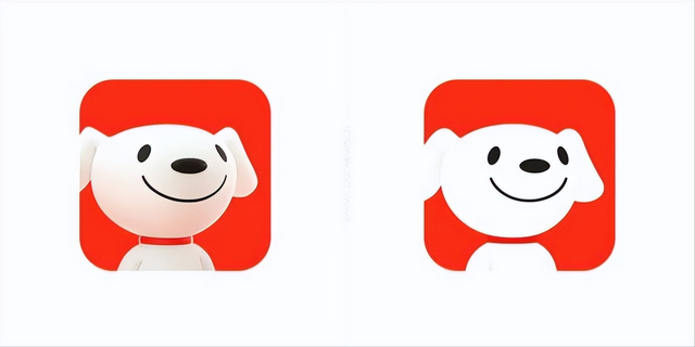 京东又换logo，立体变扁平后，狗子还变白了