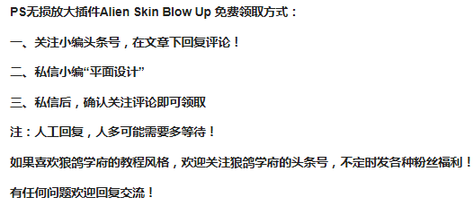 修图神器！PS无损放大图片插件Alien Skin Blow Up，可调3600%
