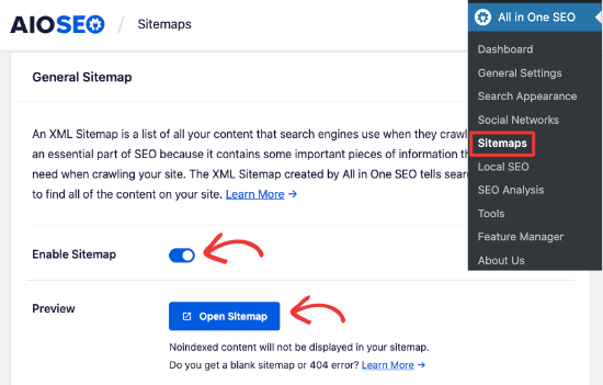多合一 SEO 中的站点地图设置 如何为 WordPress 正确设置 All in One SEO(终极指南)