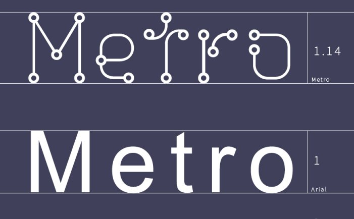 一款创意有趣未来感十足的英文字体—Metro 2.0