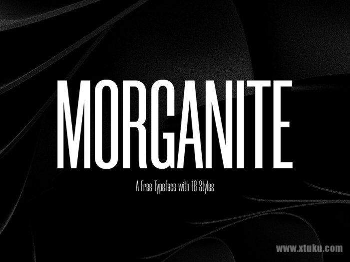 免费字体下载！一款拥有18种样式修长优雅的英文字体—Morganite