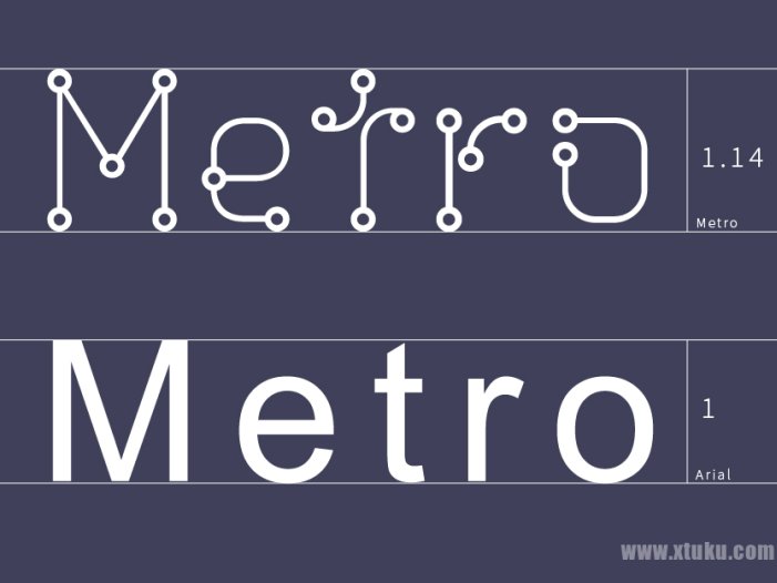 一款创意有趣未来感十足的英文字体—Metro 2.0