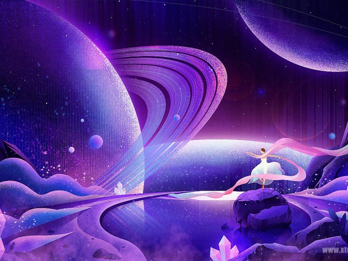 用Sketch+PS绘制星空插画（手绘教程）图库分享