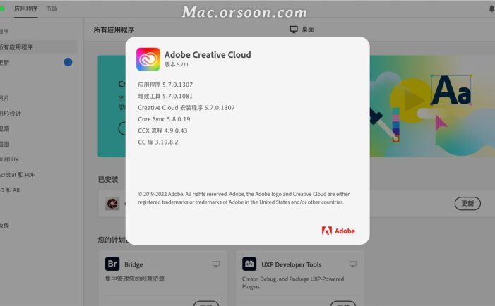 Adobe Creative Cloud Mac(adobe桌面应用程序)