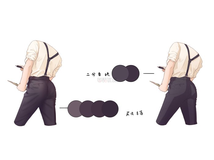 手绘画好动漫，根据照片来绘画蜜桃臀。