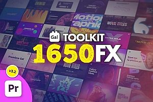 PR脚本|1650组社交媒体视频特效无缝转场调色分屏背景文字标题字幕条预设包 AtomX Gal Toolkit for Premiere Pro V3.2